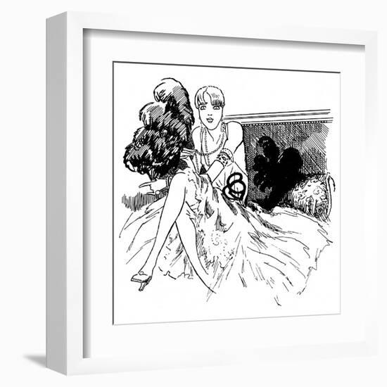 A Young Flapper Type at a Party-null-Framed Art Print