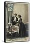 A Young French Couple Give their First Dinner Party-null-Framed Stretched Canvas