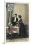 A Young French Couple Give their First Dinner Party-null-Framed Photographic Print