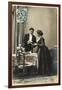 A Young French Couple Give their First Dinner Party-null-Framed Photographic Print