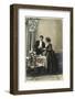 A Young French Couple Give their First Dinner Party-null-Framed Photographic Print