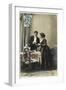 A Young French Couple Give their First Dinner Party-null-Framed Photographic Print