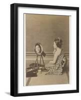 A Young Geisha Applies Her Characteristic Make-Up-null-Framed Photographic Print