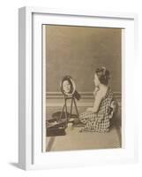 A Young Geisha Applies Her Characteristic Make-Up-null-Framed Photographic Print