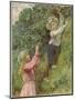 A Young Girl and a Young Boy Picking Blackberries-Eveline Lance-Mounted Giclee Print