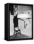 A Young Girl Brushes Her Teeth at the Sink, Ca. 1955-null-Framed Stretched Canvas