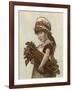 A Young Girl Carrying a Large Bunch of Rhubarb under Her Arm-null-Framed Art Print