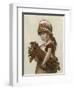 A Young Girl Carrying a Large Bunch of Rhubarb under Her Arm-null-Framed Art Print