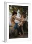 A Young Girl Defending Herself Against Eros, 1880-William-Adolphe Bouguereau-Framed Giclee Print