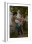 A Young Girl Defending Herself against Eros, c.1880-William-Adolphe Bouguereau-Framed Giclee Print