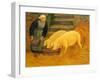 A Young Girl Feeding Two Pigs, 1889-Serusier-Framed Giclee Print