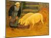 A Young Girl Feeding Two Pigs, 1889-Serusier-Mounted Giclee Print