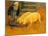 A Young Girl Feeding Two Pigs, 1889-Serusier-Mounted Giclee Print