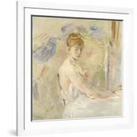 A Young Girl from the East (Mlle. Euphrasie)-Berthe Morisot-Framed Giclee Print