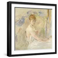 A Young Girl from the East (Mlle. Euphrasie)-Berthe Morisot-Framed Giclee Print