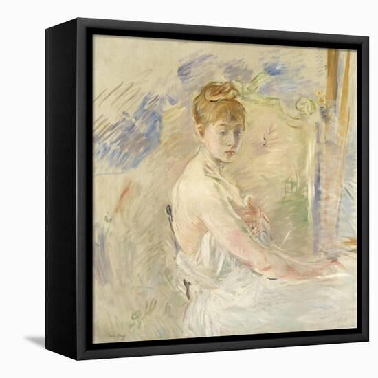 A Young Girl from the East (Mlle. Euphrasie)-Berthe Morisot-Framed Stretched Canvas