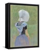 A Young Girl from Zeeland-Emile Claus-Framed Stretched Canvas