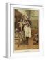 A Young Girl Holding a Cat in Her Arms Alongside a Dog-Edward Killingworth Johnson-Framed Giclee Print