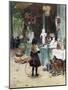 A Young Girl in the Jardins Des Champs Elysees-Victor Gilbert-Mounted Giclee Print