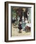 A Young Girl in the Jardins Des Champs Elysees-Victor Gilbert-Framed Giclee Print