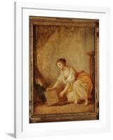 A Young Girl Lifting a Chest-Jean-Baptiste Greuze-Framed Giclee Print