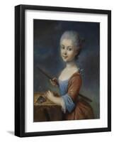 A Young Girl Playing with Her Pet Hamster-Louis Vigee-Framed Giclee Print