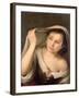 A Young Girl Raising Her Veil-Bartolome Esteban Murillo-Framed Giclee Print