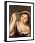 A Young Girl Raising Her Veil-Bartolome Esteban Murillo-Framed Giclee Print