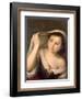A Young Girl Raising Her Veil-Bartolome Esteban Murillo-Framed Giclee Print