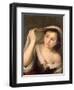 A Young Girl Raising Her Veil-Bartolome Esteban Murillo-Framed Giclee Print