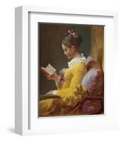 A Young Girl Reading (1776)-Jean-Honoré Fragonard-Framed Art Print