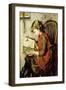 A Young Girl Reading, 1890 (Oil on Canvas)-Charlotte Weeks-Framed Giclee Print
