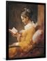 A Young Girl Reading-Jean-Honoré Fragonard-Framed Art Print