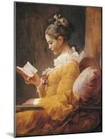 A Young Girl Reading-Jean-Honoré Fragonard-Mounted Art Print