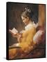 A Young Girl Reading-Jean-Honoré Fragonard-Framed Stretched Canvas