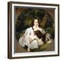 A Young Girl Resting in a Landscape with Her Dog-Frederich August Kaulbach-Framed Giclee Print