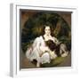 A Young Girl Resting in a Landscape with Her Dog-Frederich August Kaulbach-Framed Giclee Print