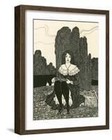 A Young Girl Sat Alone Reading. from Illustrierte Sittengeschichte Vom Mittelalter Bis Zur Gegenwar-null-Framed Giclee Print