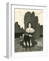 A Young Girl Sat Alone Reading. from Illustrierte Sittengeschichte Vom Mittelalter Bis Zur Gegenwar-null-Framed Giclee Print