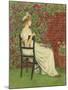 A Young Girl Seated in a Chair, a Bowl of Cherries in Her Hand, (Pencil and W/C on Paper)-Kate Greenaway-Mounted Giclee Print