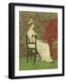 A Young Girl Seated in a Chair, a Bowl of Cherries in Her Hand, (Pencil and W/C on Paper)-Kate Greenaway-Framed Giclee Print