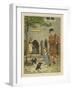A Young Girl Stands Nervously Beside a Yeoman of the Guard-Thomas Crane-Framed Giclee Print