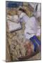 A Young Girl Stretched Out and Looking at an Album-Edgar Degas-Mounted Giclee Print