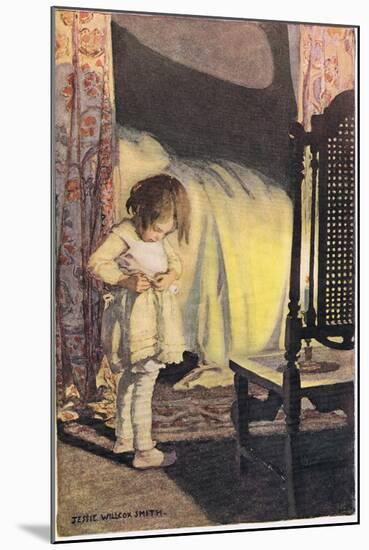 A Young Girl Undressing, from 'A Child's Garden of Verses' by Robert Louis Stevenson, Published…-Jessie Willcox-Smith-Mounted Giclee Print