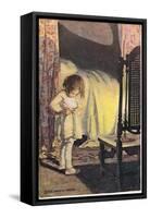 A Young Girl Undressing, from 'A Child's Garden of Verses' by Robert Louis Stevenson, Published…-Jessie Willcox-Smith-Framed Stretched Canvas