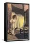 A Young Girl Undressing, from 'A Child's Garden of Verses' by Robert Louis Stevenson, Published…-Jessie Willcox-Smith-Framed Stretched Canvas