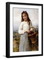 A Young Girl with a Basket of Fruit, 1905-William Adolphe Bouguereau-Framed Giclee Print