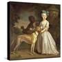 A Young Girl with a Dog and a Page, 1720-30-Bartholomew Dandridge-Stretched Canvas