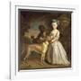 A Young Girl with a Dog and a Page, 1720-30-Bartholomew Dandridge-Framed Giclee Print