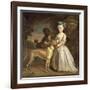 A Young Girl with a Dog and a Page, 1720-30-Bartholomew Dandridge-Framed Giclee Print